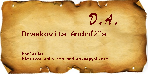 Draskovits András névjegykártya