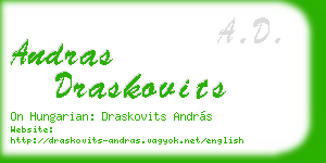 andras draskovits business card