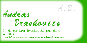 andras draskovits business card